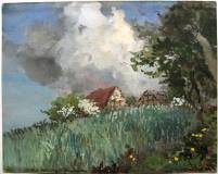Bauernhäuser bei Blankenberg - Carl Rüdell